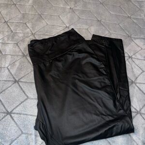 SHEIN Black Satin Finish Leggings